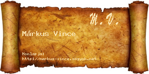 Márkus Vince névjegykártya