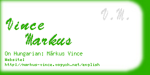 vince markus business card